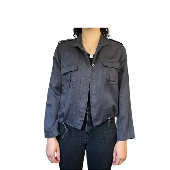 Rails Rowen Linen Tencel‎ Military Jacket, Size XS - Picture 1 of 12